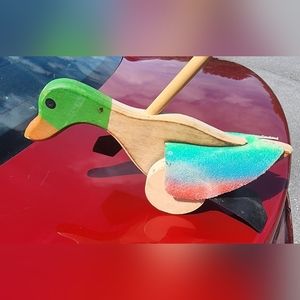 Vintage Walking Wooden Duck Toy for toddlers & young children boys & girls